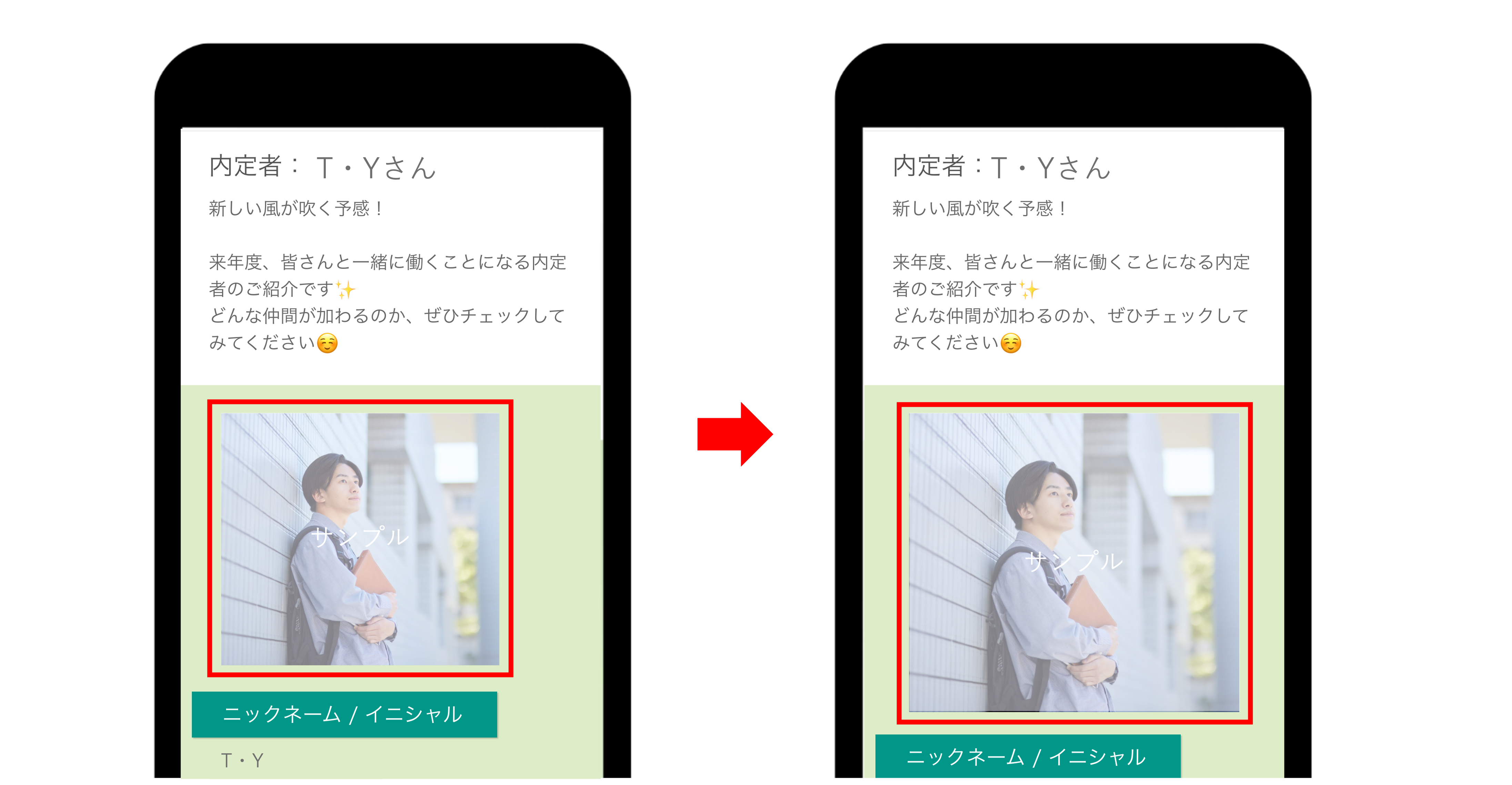 画像が小さく表示されてしまう場合の表示例