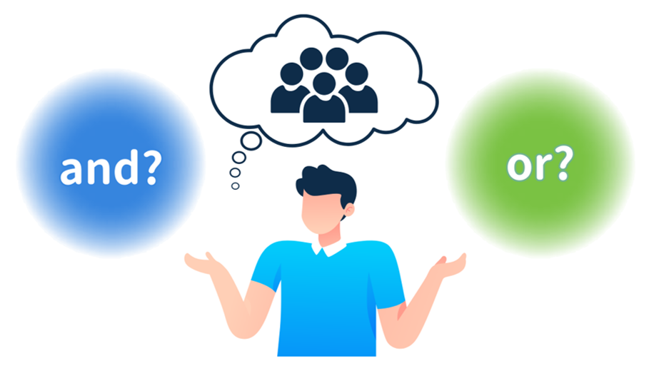 詳細検索でAND条件とOR条件を組み合わせて絞り込む全体イメージ図