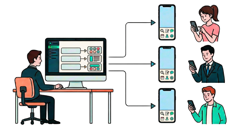 リッチメニューの表示設定・出し分けイメージ