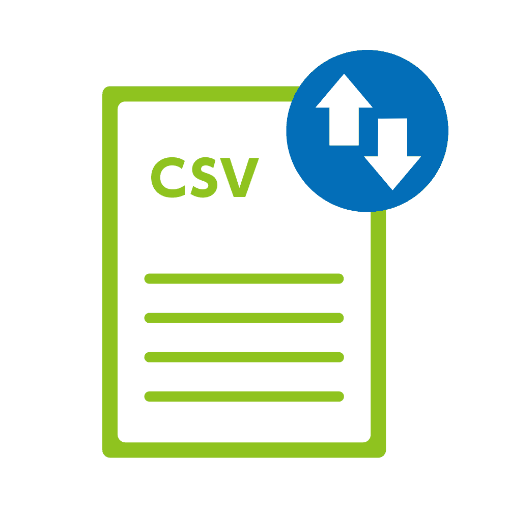 CSVダウンロード/アップロード機能